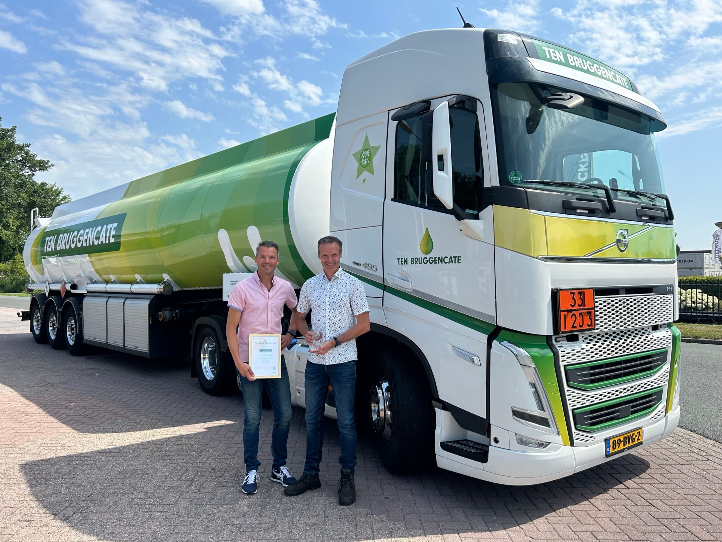 Uitreiking 1e Lean & Green Star bij Ten Bruggencate Olie